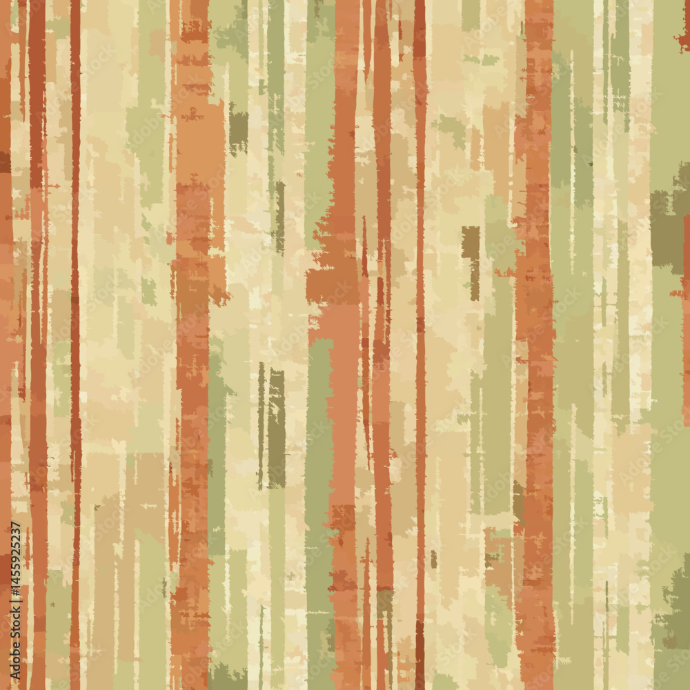 Poster richly textured linen pattern with subtle stripes in earthy tones, seamless vector pattern