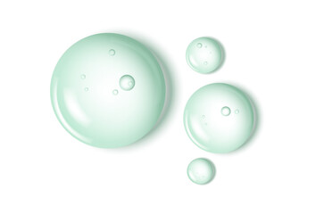 Serum drop on white background