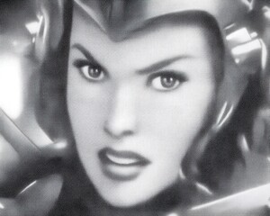 Dramatic Vintage Halftone Scene Featuring a Strong Character Expression in Comic Style Artistry