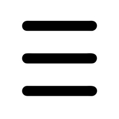 Obraz premium Simple hamburger menu icon, isolated, for app design