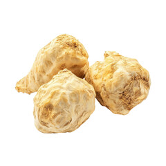 Fototapeta premium Fresh horseradish roots ready for culinary uses and local markets in autumn harvest season