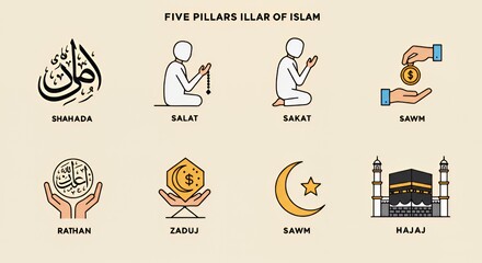 The Five Pillars of Islam: A Visual Guide to Islamic Beliefs and Practices