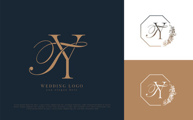 TY wedding concept monogram elegant and elegant logo