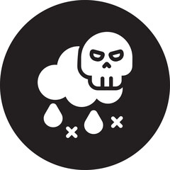 acid rain glyph icon
