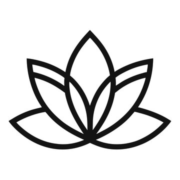 lotus-flower vector icon on white background