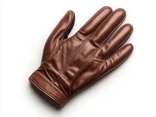 Pair of leather driving gloves, isolated on white, automotive accessory.