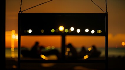 Abstract summer beach nights.