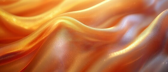 Obraz premium Fabric shows shimmering folds and waves, creating a luxurious and elegant abstract background.