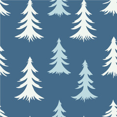 Obraz premium Vector of Christmas tree Seamless Patterns