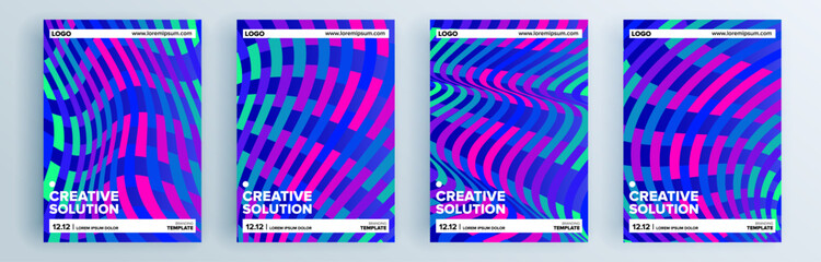 Modern abstract covers set, minimal covers design. Colorful geometric background, vector illustration.