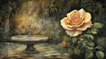 A beautiful rose in a garden setting. Perfect for a Mother's Day, Valentine's Day, or birthday card.
