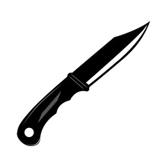 Knife silhouette. Military knife, tactical knife, hunting knife - vector illustration