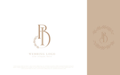 BI Abstract Letters Wedding Monogram Logo
