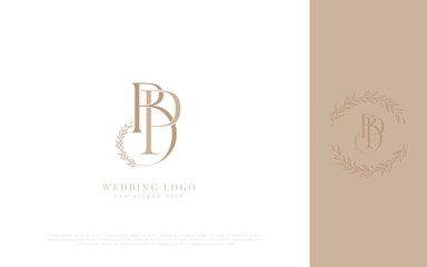 BP Abstract Letters Wedding Monogram Logo