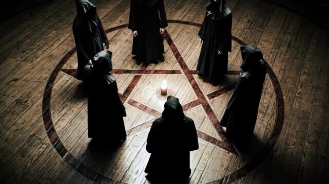 Occult Ceremony with Pentagram