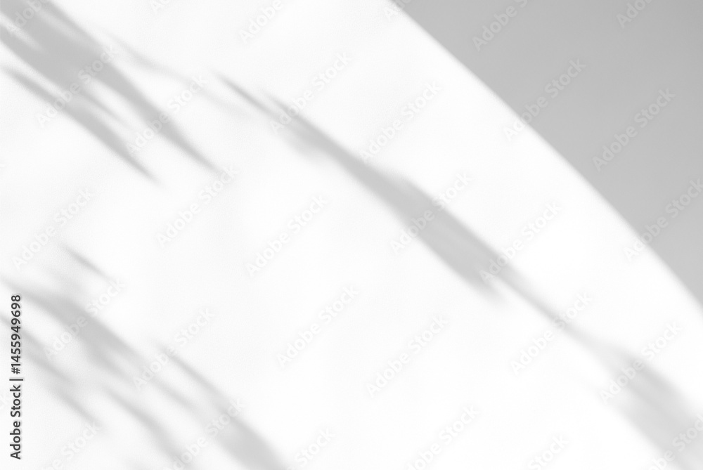 Aufkleber soft shadows overlay of leaves through a window on a wall. isolated brush on transparent background.