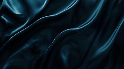 Fototapeta premium Dark, blurry backdrop. Like smooth, dark blue silk. Fancy look with room for your message. Soft, wavy lines. Good for holidays, birthdays, or awards. A simple design to start with. 