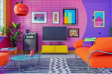 modern minimalist living room interior