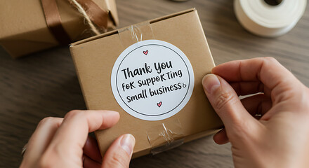 Thank You Stickers for Small Business Support