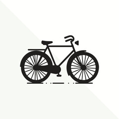 Fototapeta premium silhouette of classical bicycle