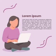 Young man freelancer working on laptop in Night at home