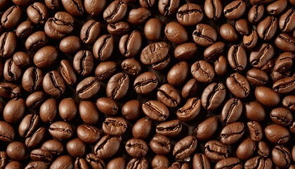 Naklejka premium Abstract coffee bean patterns, with repeating shapes and varying shades of brown.
