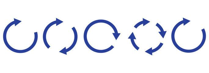 circle arrow icon set. circular arrow icon, refresh, reload, rotation. Green recycle vector icon symbol. Repeat and reload icons set and arrow rotation