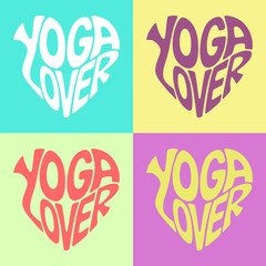 Yoga lover colorful vector illustration