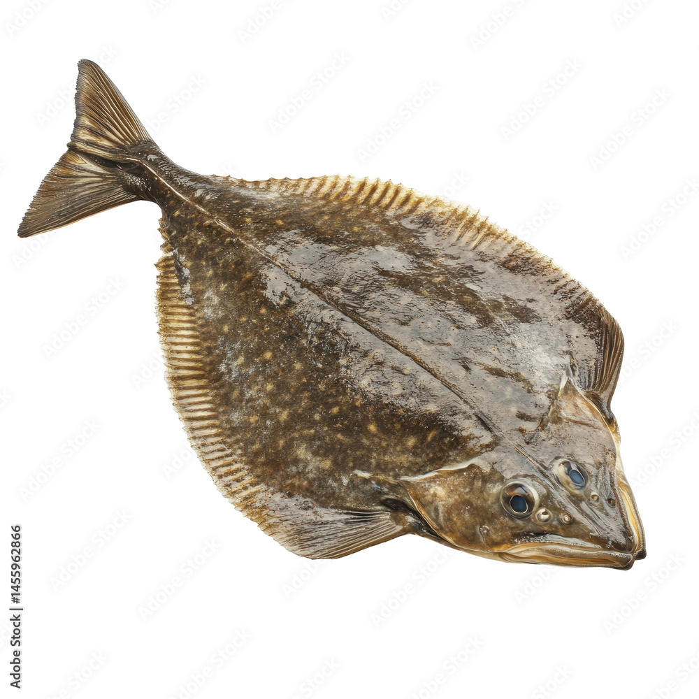 Aufkleber fresh flatfish displayed on a clean surface for preparation or cooking in a culinary setting