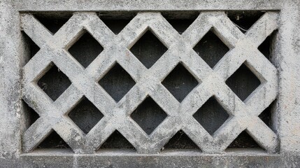 A gray concrete wall with a diamond pattern.