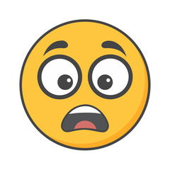 Scared emoji expressing fear against a simple background  