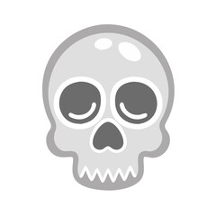 Skull Icon in Vector Style for Halloween  