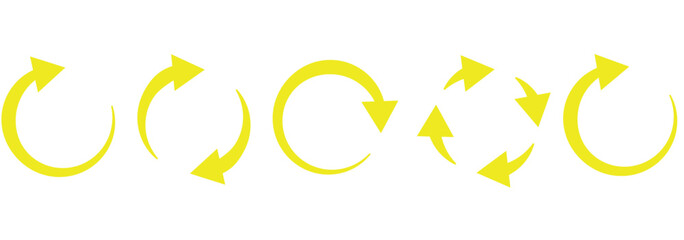 circle arrow icon set. circular arrow icon, refresh, reload, rotation. Green recycle vector icon symbol. Repeat and reload icons set and arrow rotation