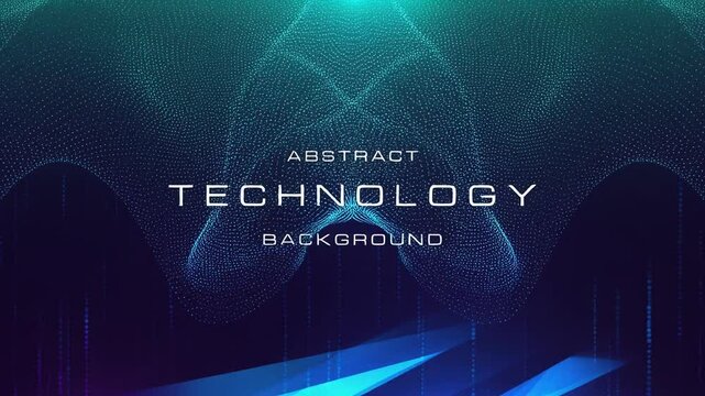 Computer business technology cloud animation. Digital technology background. Digital technology background.