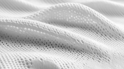 White perforated fabric texture background