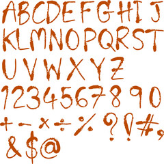 hand drawn alphabet