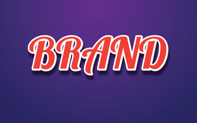 Obraz premium 3D text editable text effect for brand