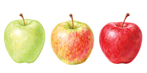 red and green apples