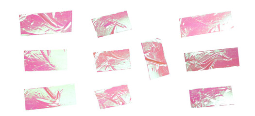 Pastel Iridescent Foil Tape Strips Set Illustration for Scrapbooking and Decorative Design