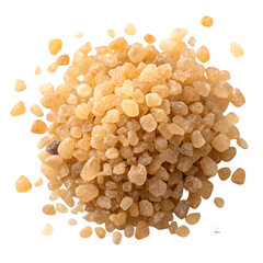 Pile of frankincense resins top view isolated on white background
