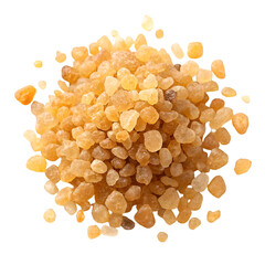 Pile of frankincense resins top view isolated on white background