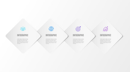 infographic template with 4 options or step