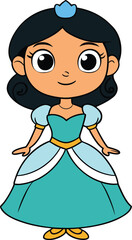 little girl in a blue dress