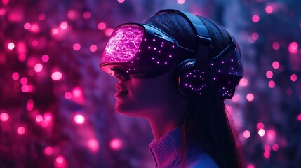 A neural-linked VR headset allowing real-time mind-controlled gaming