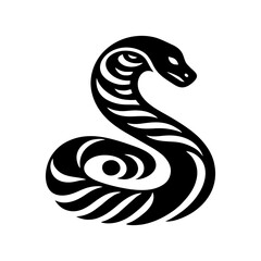 Cobra Silhouette Vector Clipart Logo Featuring Deadly Venomous Snake Predator Jungle Wildlife Slithering Coiled Reptile Graphic Artwork Illustration Design Perfect For Tattoo And Emblem Use