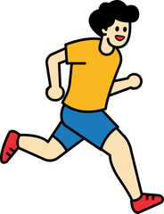 man running with a smile