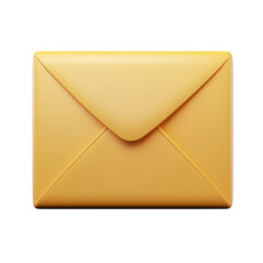 Bright yellow envelope on a white background, showcasing a modern design and inviting appearance