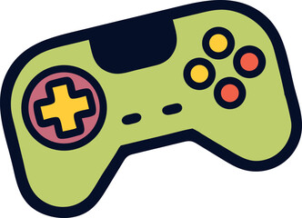 Single Video Game Icon Colorful, High-Resolution Design Element