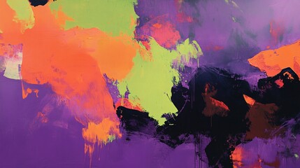 Obraz premium Abstract vibrant paint strokes, dynamic texture, modern art background, design element