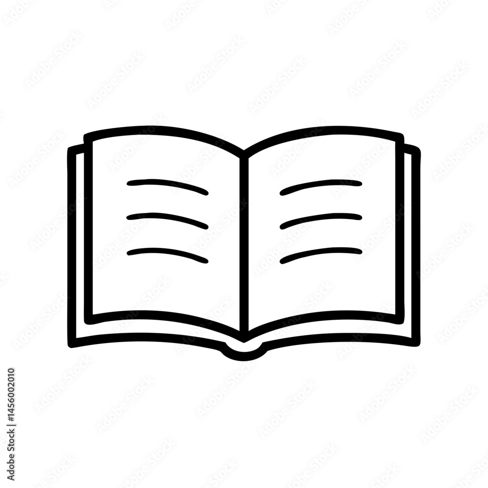 Poster open book with blank pages on transparent background for web and graphic design